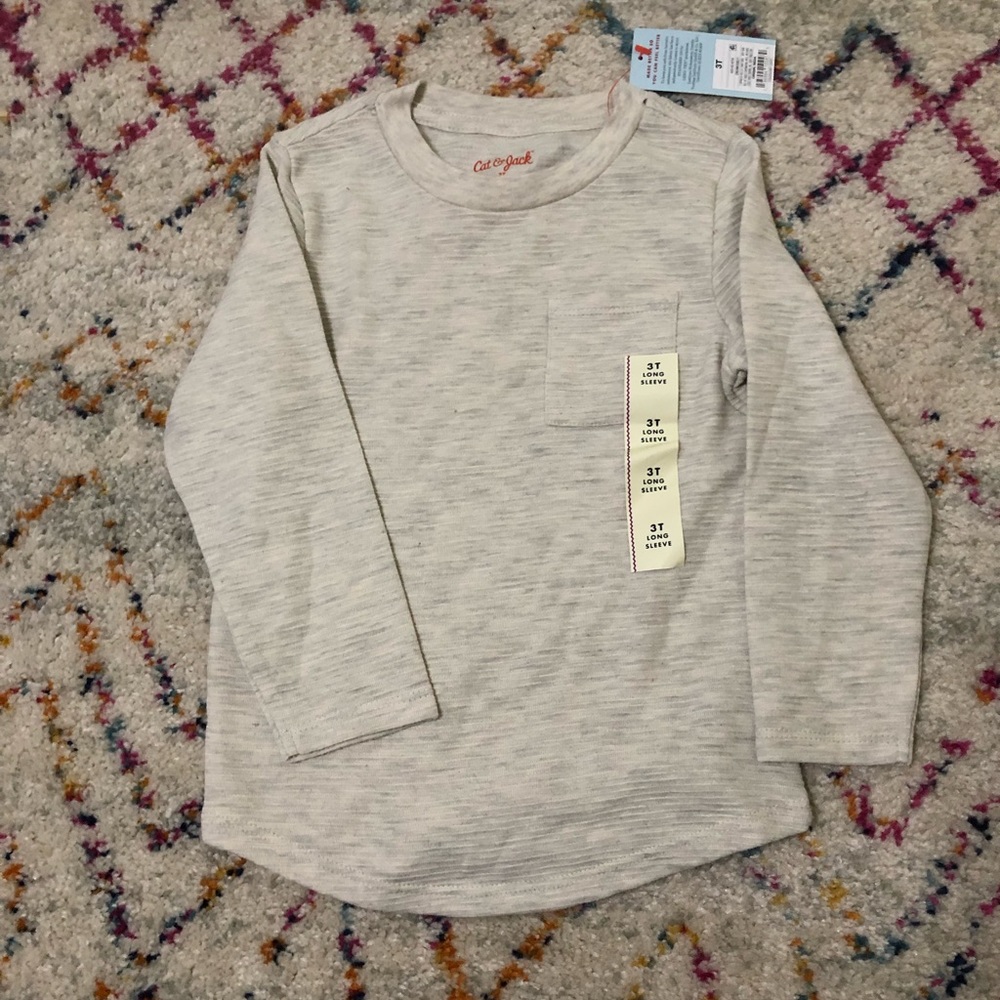 Brand new boys 3T cat&jack long sleeve shirt